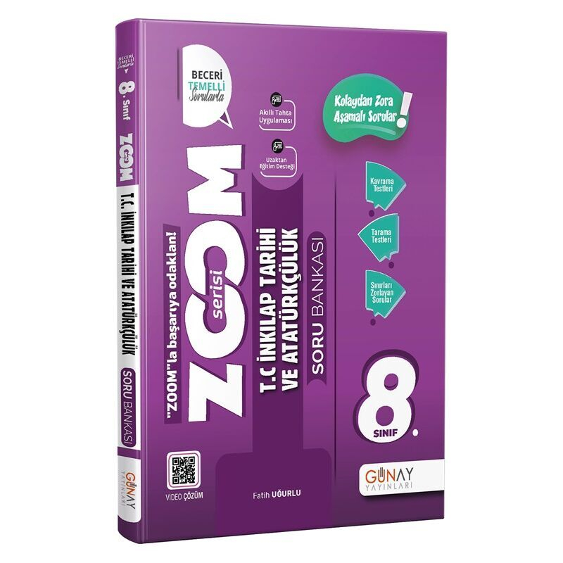 8.Sınıf LGS Yeni Zoom İnkılap Tarihi Soru Bankası Günay Yayınları