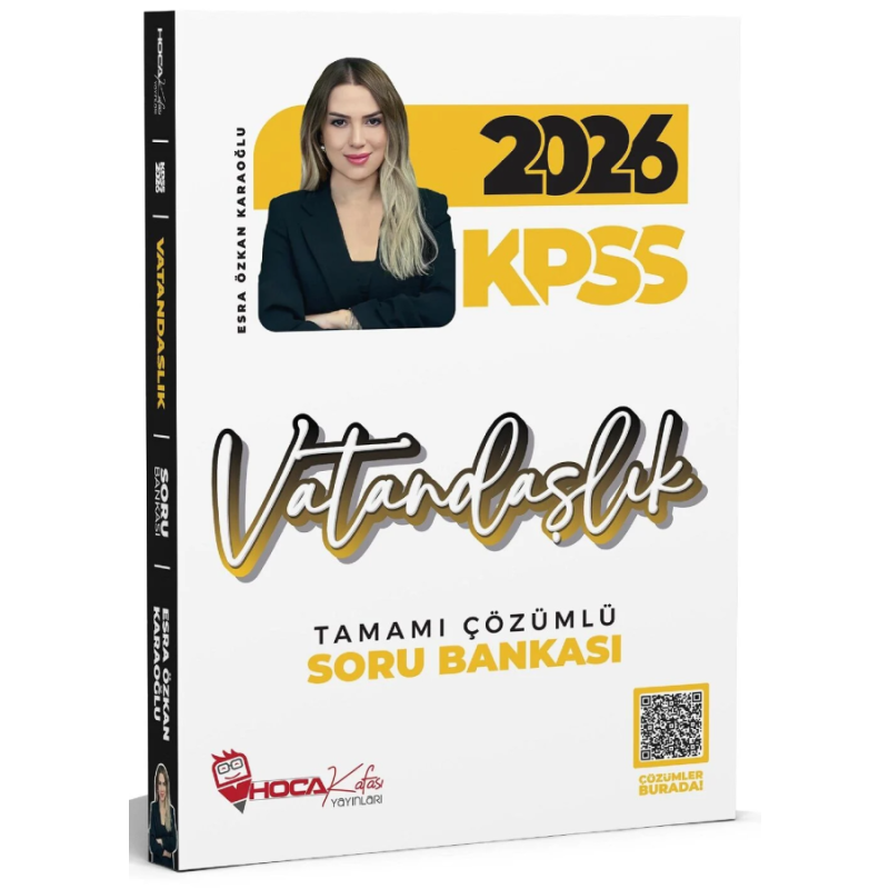 2026 KPSS Vatandaşlık Soru Bankası Çözümlü Esra Özkan Karaoğlu Hoca Kafası Yayınları