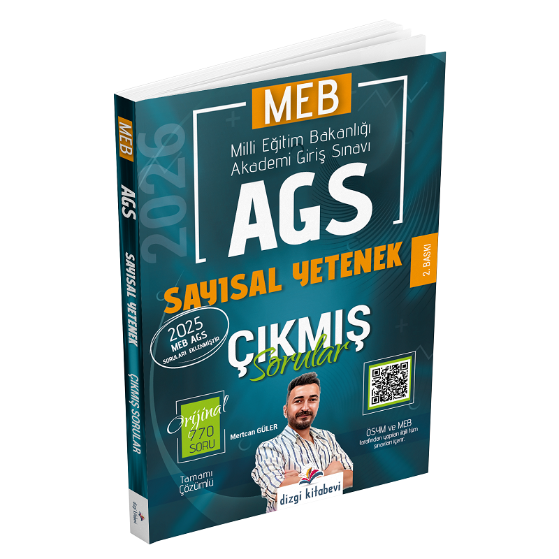 2026 MEB-AGS Sayısal Yetenek Çıkmış Sorular Çözümlü Mertcan Güler Dizgi Kitap