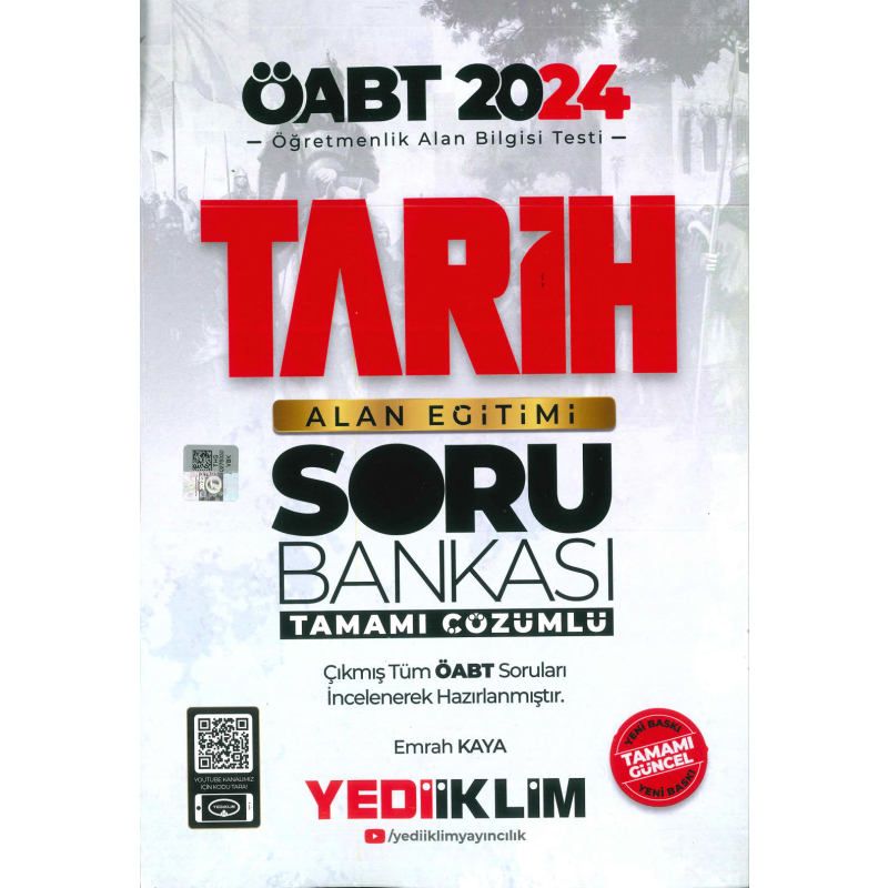 ÖABT TARİH ALAN EĞİTİMİ SORU BANKASI TAMAMI ÇÖZÜMLÜ