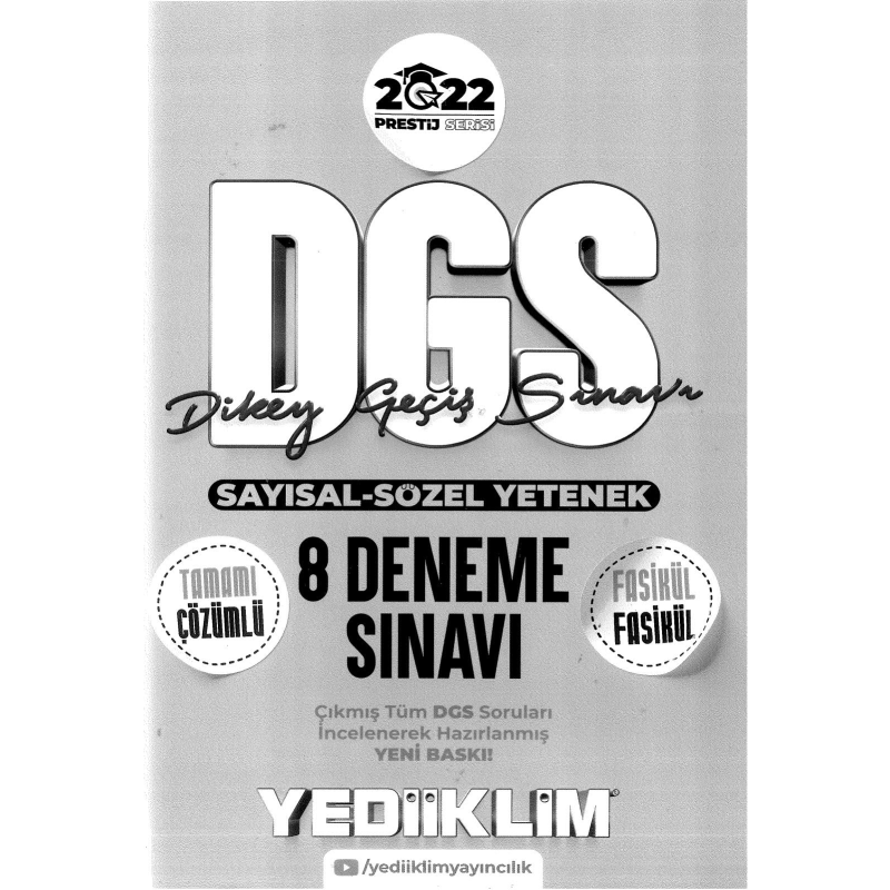 DGS SAYISAL SÖZEL YETENEK 8 DENEME ÇÖZÜMLÜ