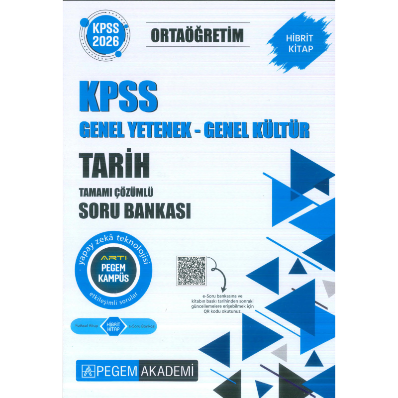 Ortaöğretim KPSS Tarih Tamamı Çözümlü Soru Bankası Pegem Akademi