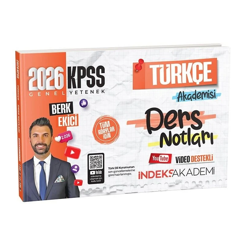 2026 KPSS Türkçe Akademisi Video Ders Notları Berk Ekici İndeks Akademi Yayıncılık
