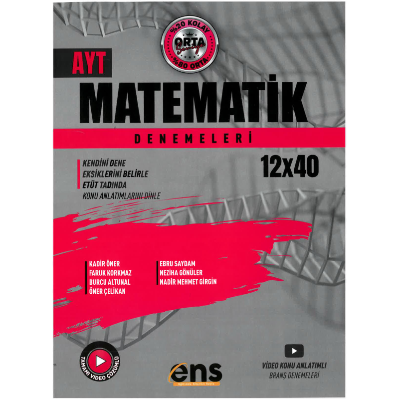 AYT Matematik 12x40 lı Denemeleri ENS Yayınları
