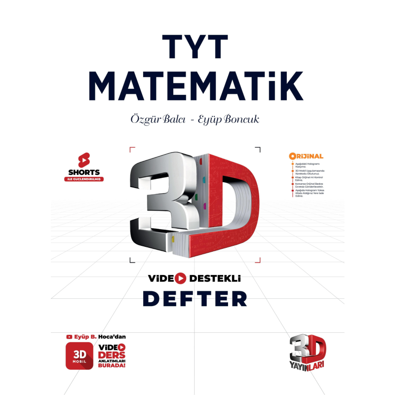 2025 TYT Matematik Video Destekli Defter 3D Yayınları