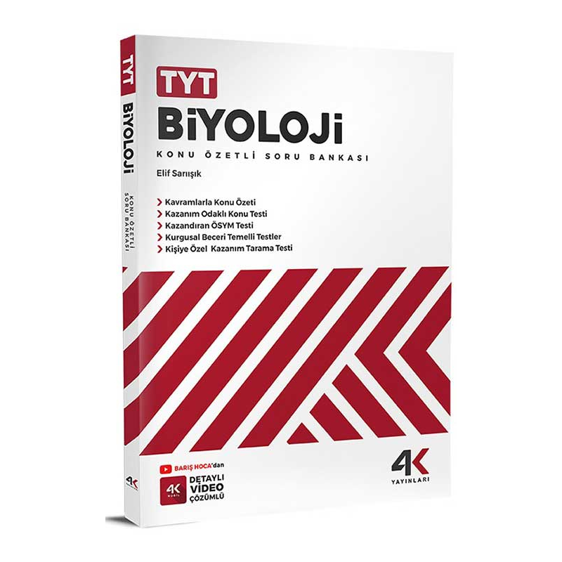 TYT Biyoloji Konu Özetli Soru Bankası 4K Yayınları