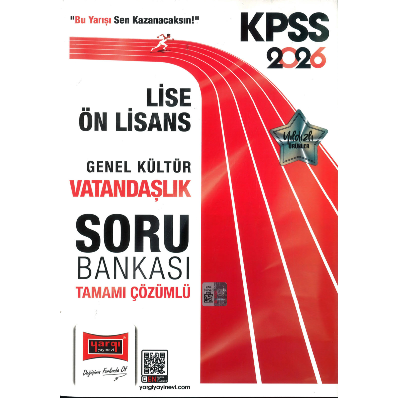 VATANDAŞLIK 2026 KPSS Lise Ön Lisans GK-GY Tüm Dersler Tamamı Çözümlü Modüler Soru Bankası Yargı Yayınları