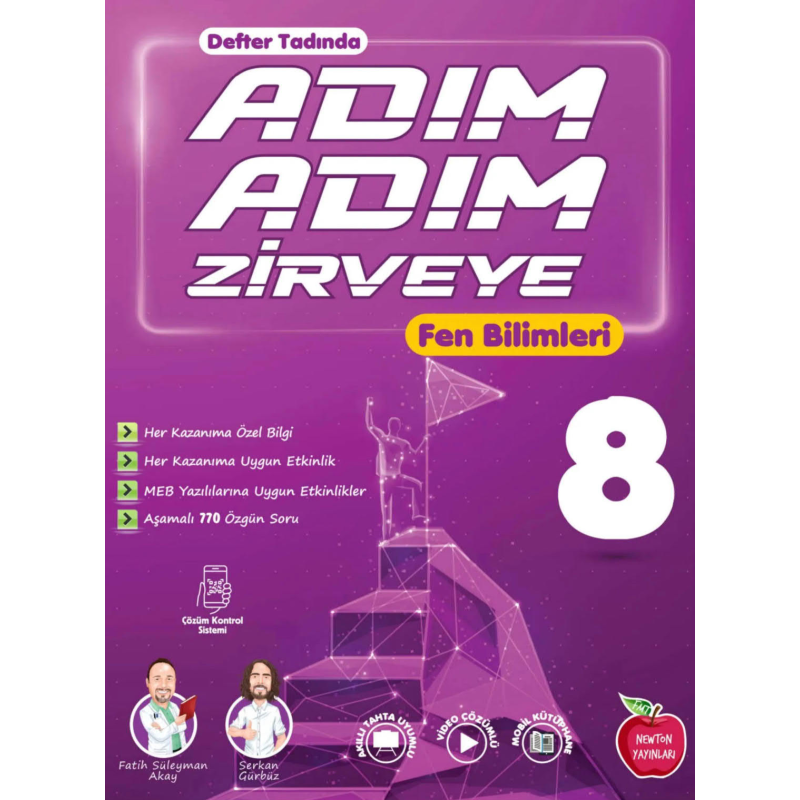 8. Sınıf Adım Adım Zirveye Fen Bilimleri Soru Bankası Newton Yayınları