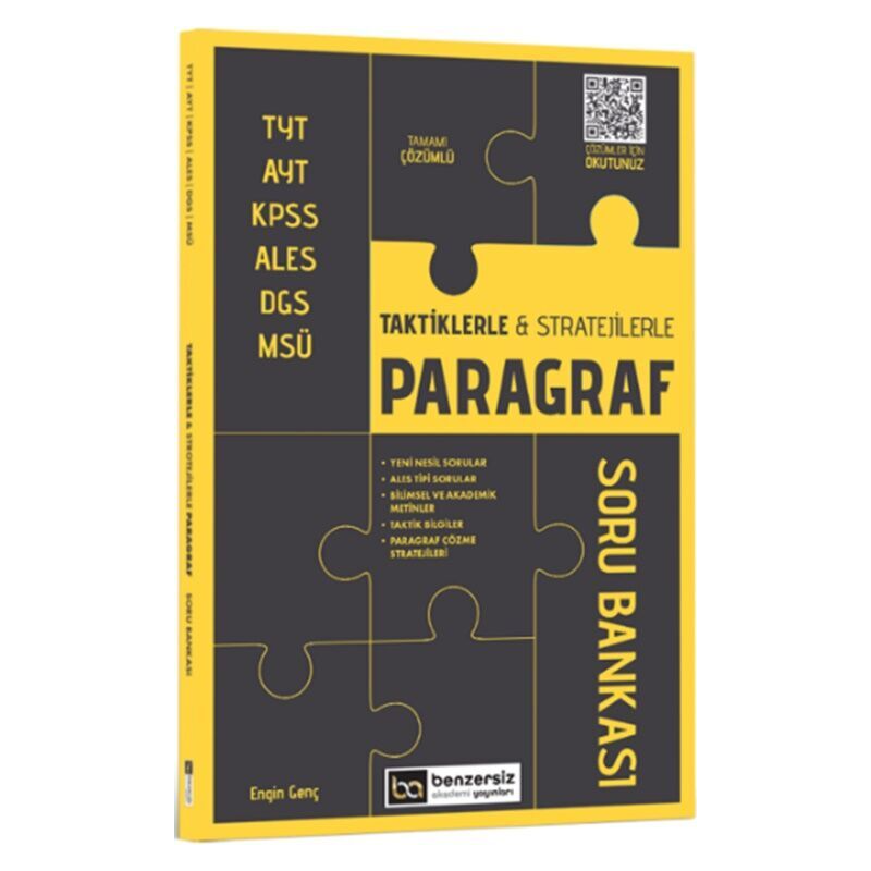 Taktiklerle ve Stratejilerle Paragraf Soru Bankası Benzersiz Akademi Yayınları