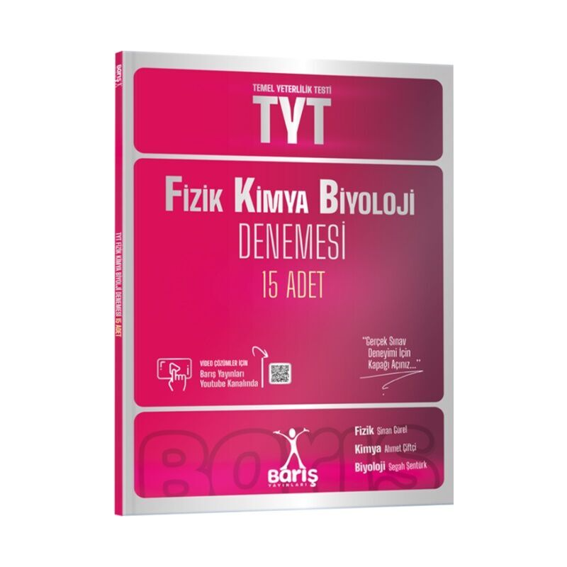 TYT Fizik Kimya Biyoloji Denemesi 15 Adet Barış Yayınları