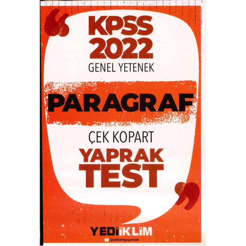 PARAGRAF ÇEK KOPART YAPRAK TEST