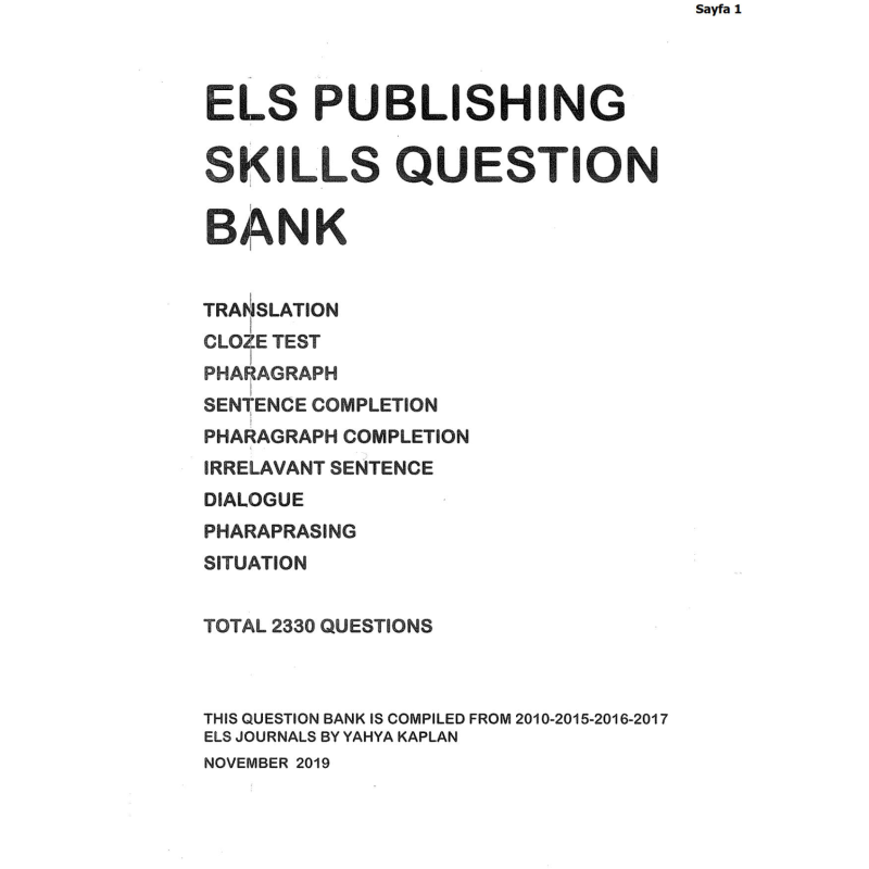 ELS Publishing Skills Question Bank