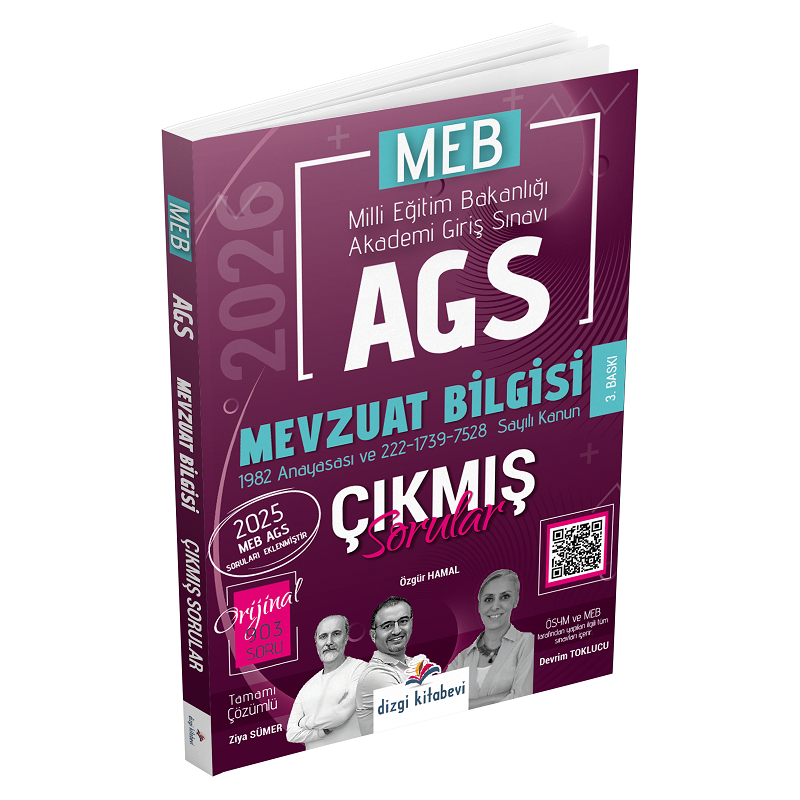 2026 MEB-AGS Mevzuat Bilgisi Çıkmış Sorular Çözümlü Dizgi Kitap