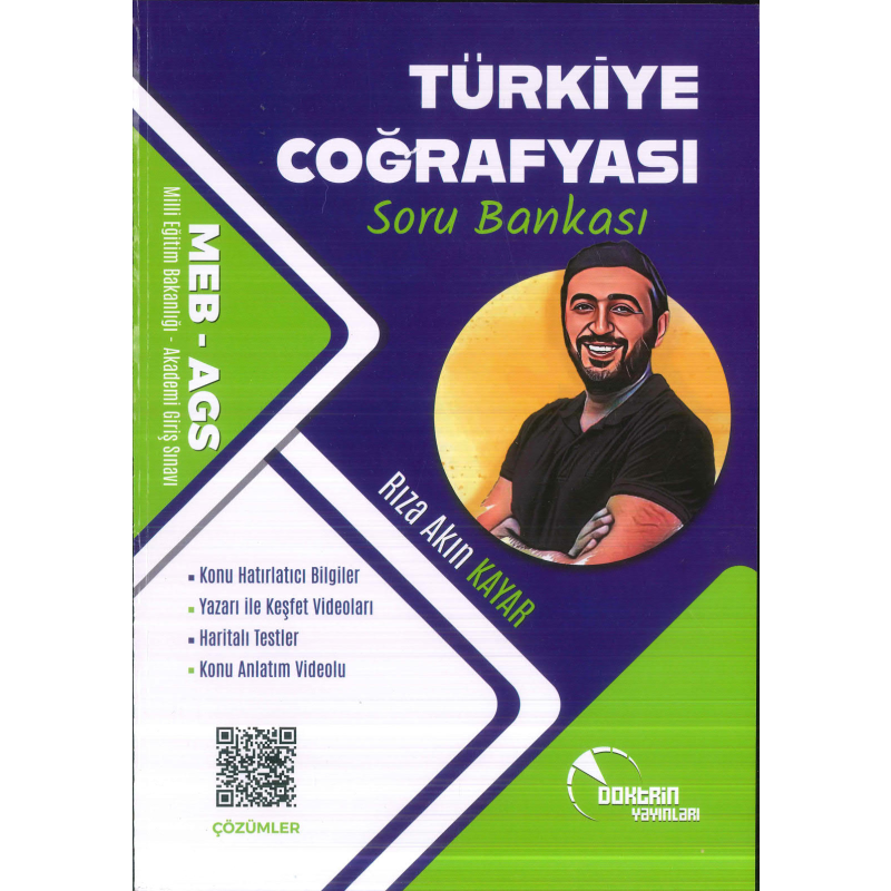 2025 MEB-AGS Türkiye Coğrafyası Soru Bankası Çözümlü Rıza Akın Kayar Doktrin Yayınları