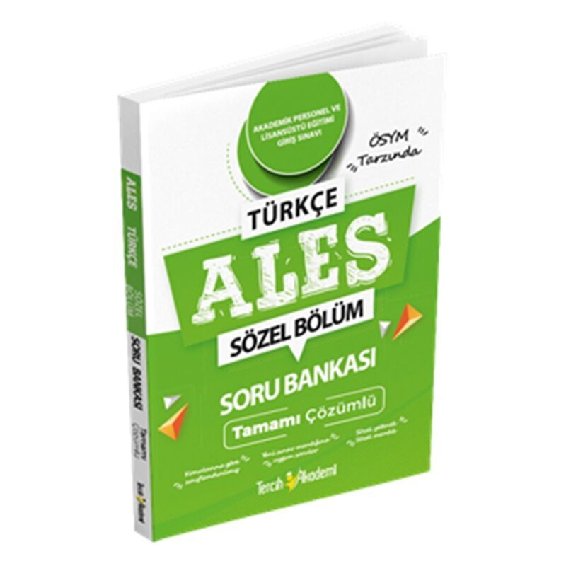 ALES Türkçe Sözel Bölüm Tamamı Çözümlü Soru Bankası Tercih Akademi