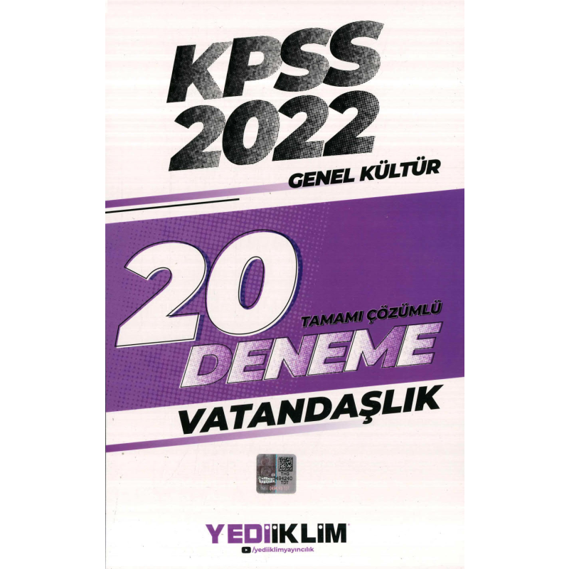 VATANDAŞLIK 20 DENEME ÇÖZÜMLÜ