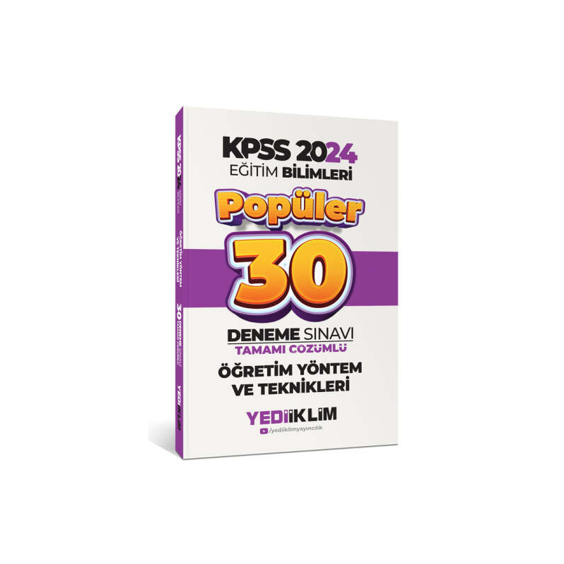 Öğretim Yöntem ve Teknikleri Popüler Tamamı Çözümlü 30 Deneme