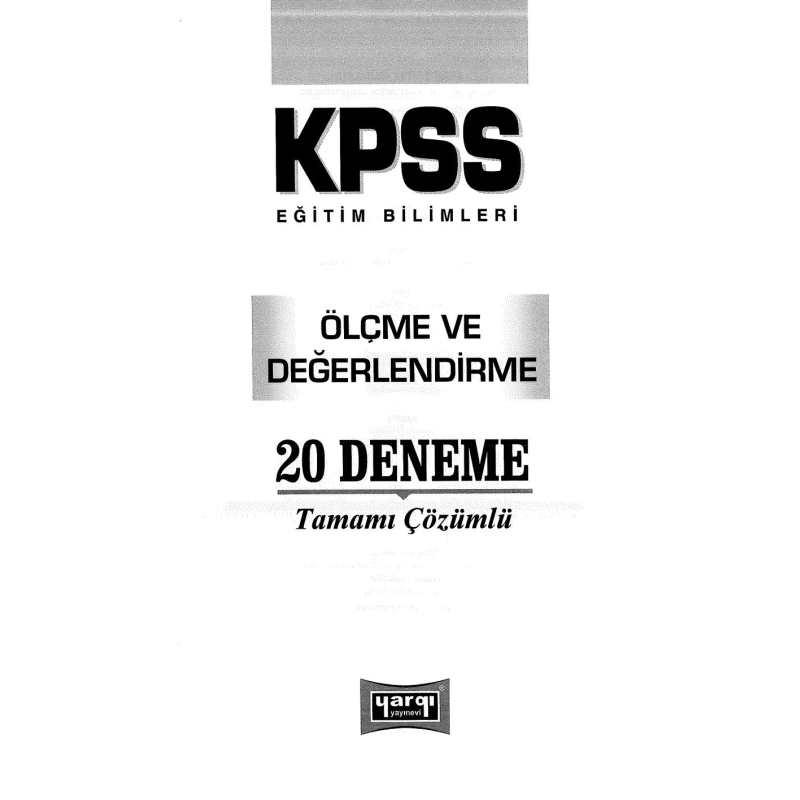 ÖLÇME DEĞERLENDİRME 20 Lİ DENEME
