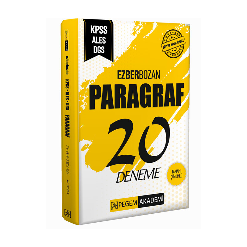 Ezberbozan KPSS ALES DGS Paragraf 20 Deneme Pegem Akademi Yayıncılık