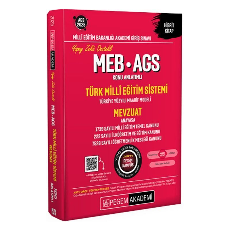 2025 MEB-AGS Konu Anlatımlı Türk Milli Eğitim Sistemi-Mevzuat Pegem Akademi Yayıncılık