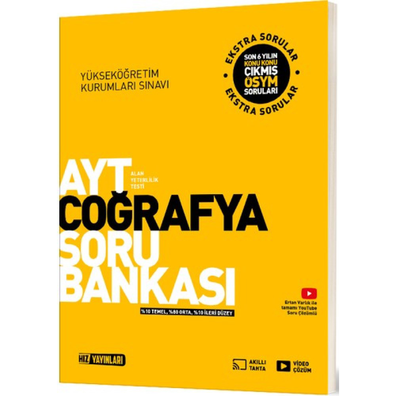 AYT Coğrafya Soru Bankası Hız Yayınları