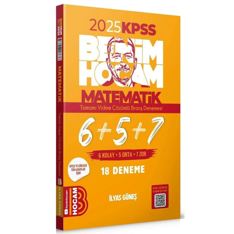 Benim Hocam Yayınları 2025 KPSS Matematik Tamamı Çözümlü 6+5+7 Deneme