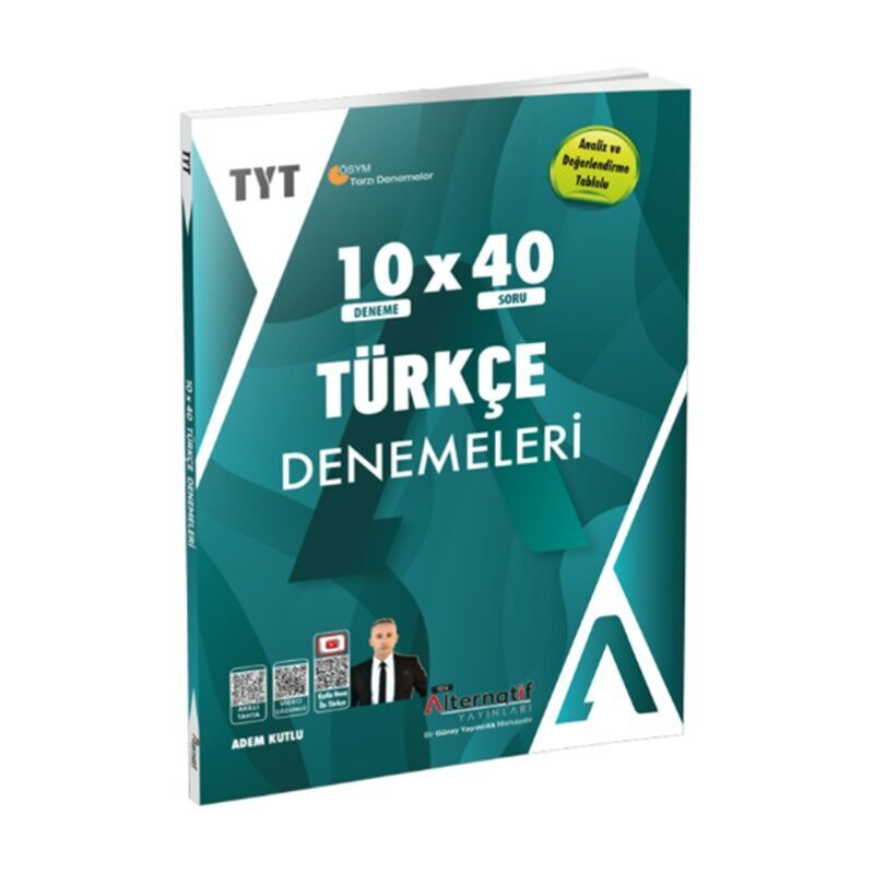 TYT Türkçe 10 x 40 Branş Denemeleri Alternatif Yayınları