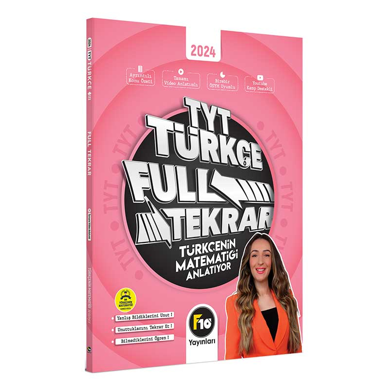 Gamze Hoca Türkçenin Matematiği TYT Türkçe Full Tekrar Video Ders Kitabı F10 Yayınları