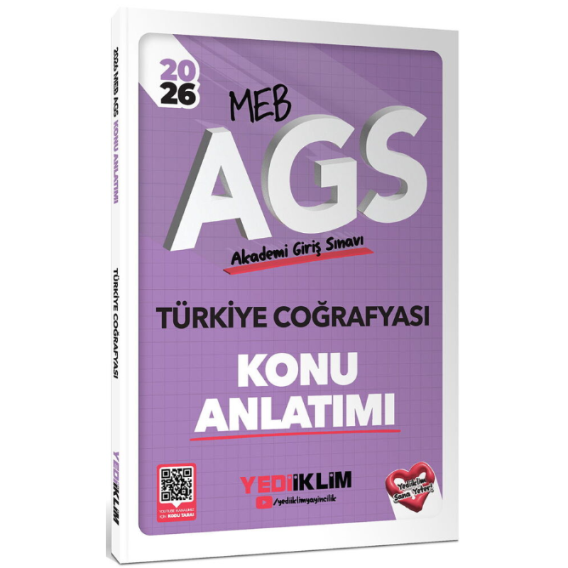 2026 MEB AGS Türkiye Coğrafyası Konu Anlatımı Yediiklim Yayınları