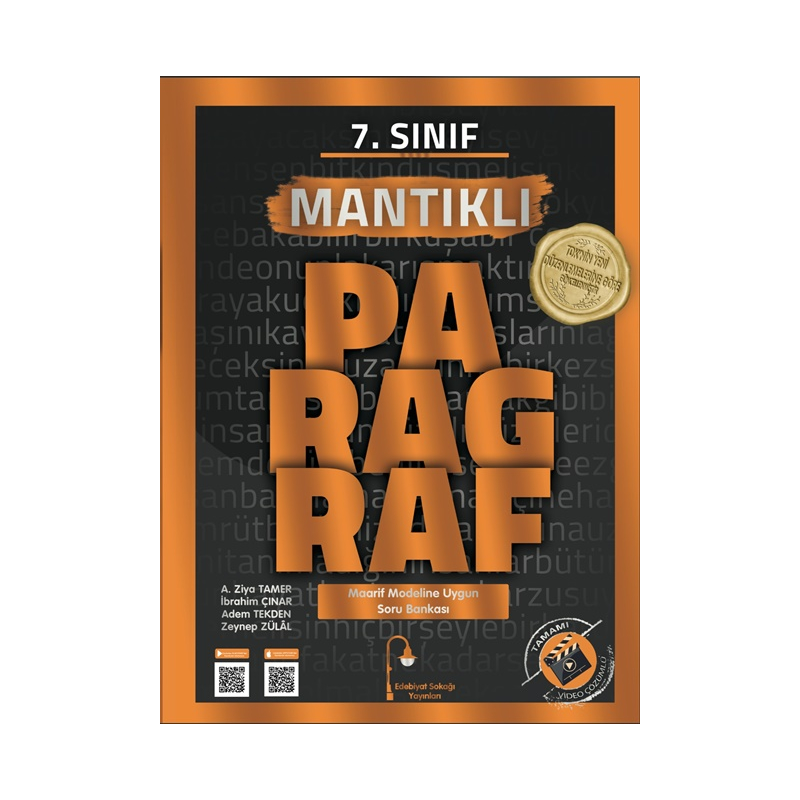 7. Sınıf Paragraf Mantıklı Soru Bankası Edebiyat Sokağı