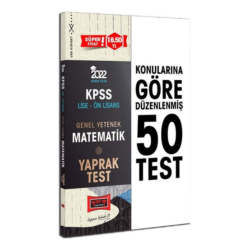 KPSS Lise Ön Lisans GY Matematik Yaprak Test