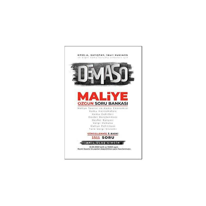 Anıl Ulaş Girgin KPSS A Grubu DEMASO Maliye Özgün Soru Bankası Anıl Ulaş Girgin