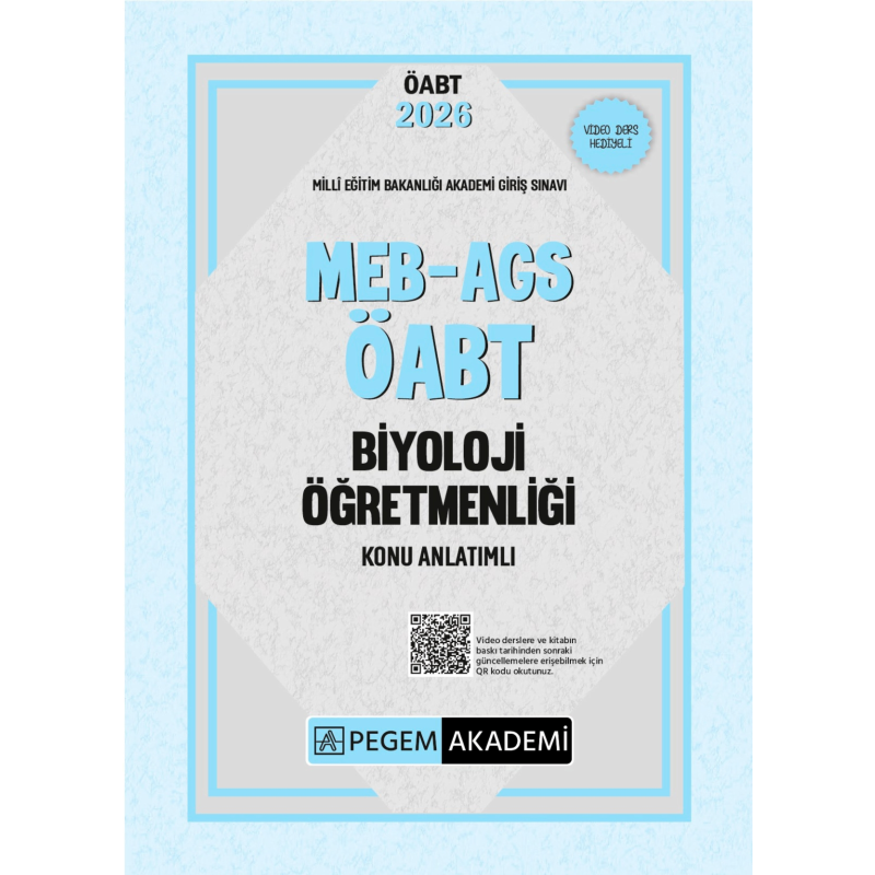 2026 MEB AGS ÖABT Biyoloji Öğretmenliği Konu Anlatımlı Pegem Yayınları