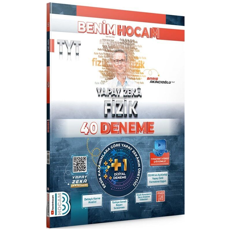 2025 TYT Yapay Zeka Fizik 40 Deneme Benim Hocam Yayınları