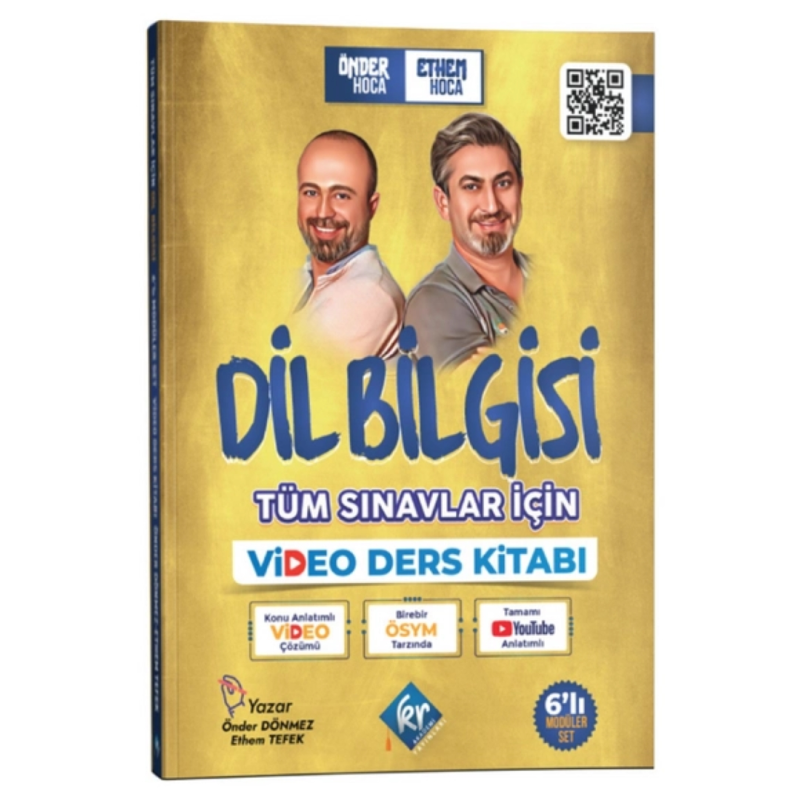 Önder Hoca & Ethem Hoca Tüm Sınavlar İçin Dil Bilgisi Video Ders Kitabı KR Akademi Yayınları