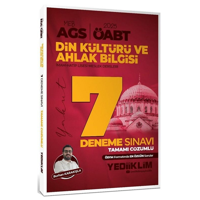 2025 ÖABT MEB-AGS Din Kültürü ve Ahlak Bilgisi Öğretmenliği 7 Deneme Çözümlü - Burhan Karakışla Yediiklim Yayınları