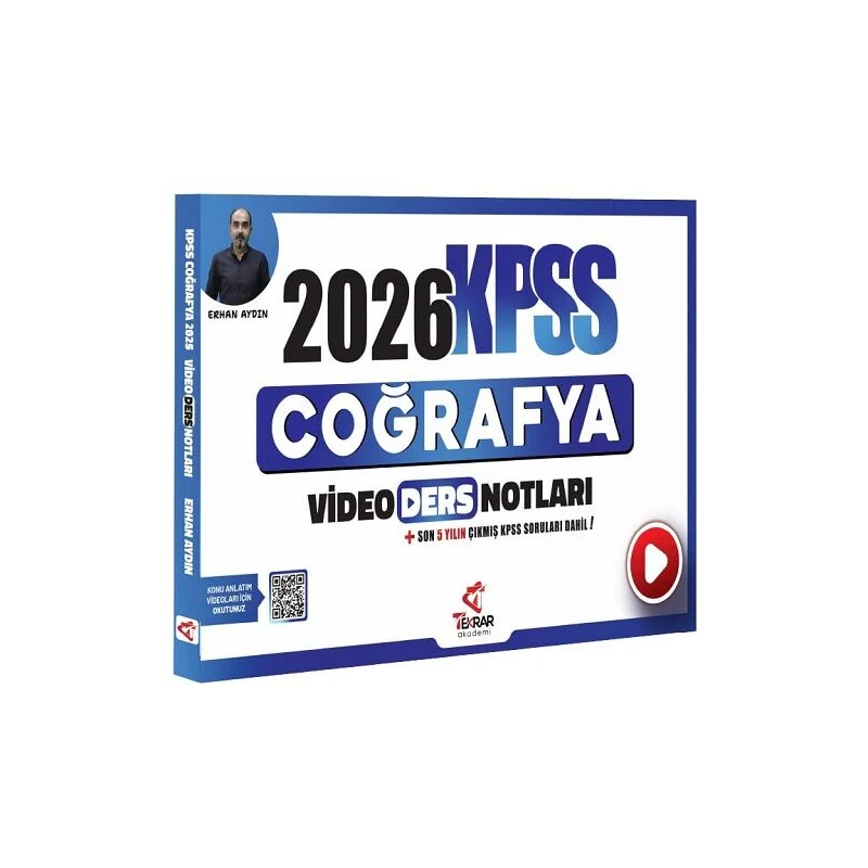 2026 KPSS Coğrafya Video Ders Notları - Erhan Aydın Tekrar Akademi Yayınları