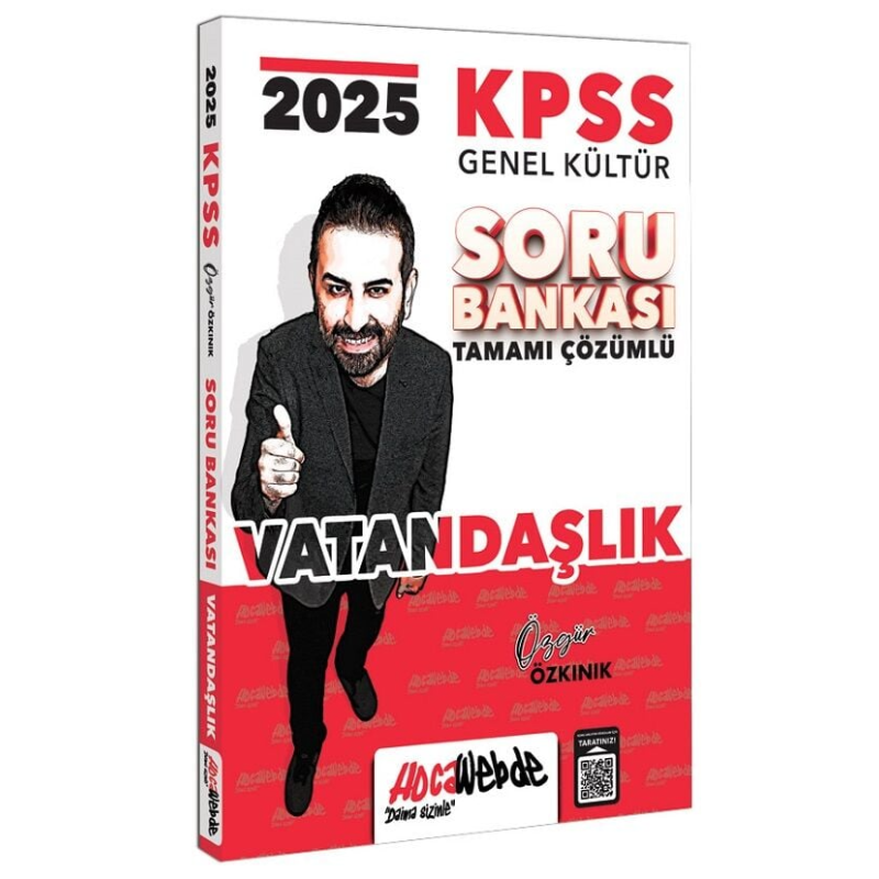 2025 KPSS Genel Kültür Vatandaşlık Tamamı Çözümlü Soru Bankası HocaWebde Yayınları