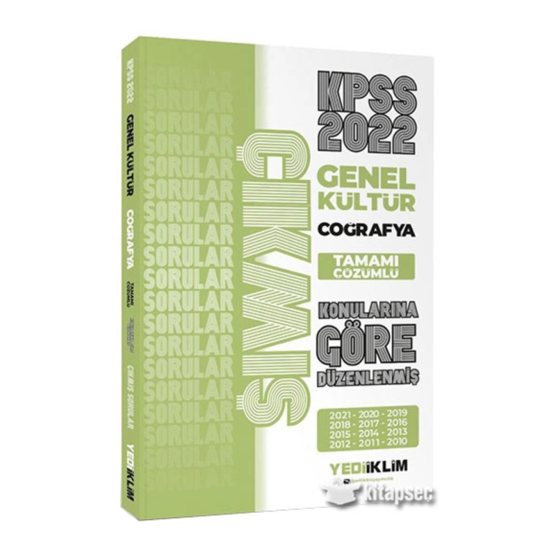 2022 KPSS Coğrafya Konularına Göre Tamamı Çözümlü Çıkmış Sorular (Son 12 Yıl)
