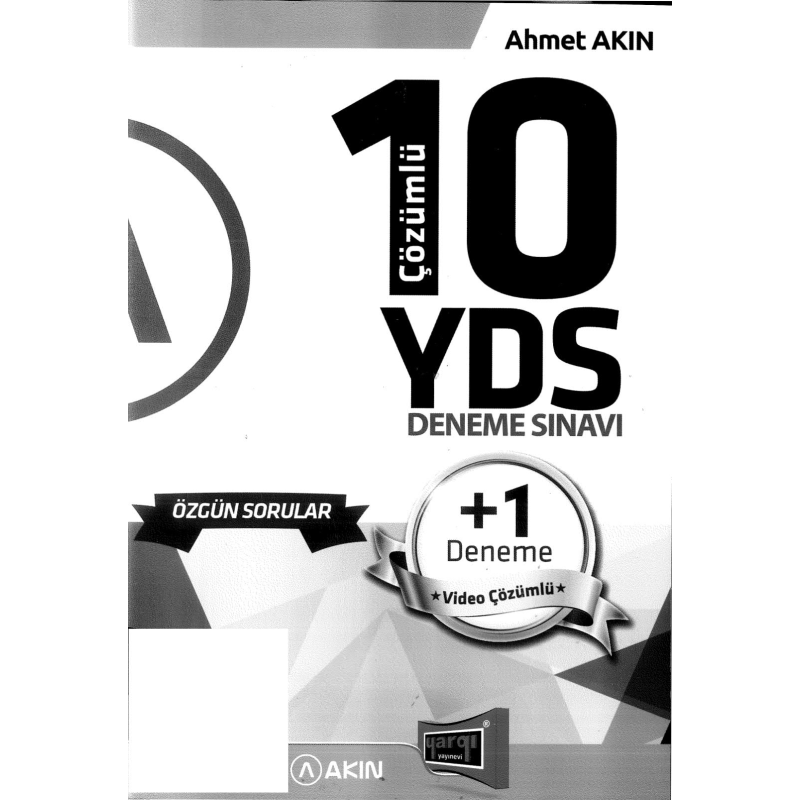 YDS Deneme Sınav 10 Adet Çözümlü (Ahmet Akın)