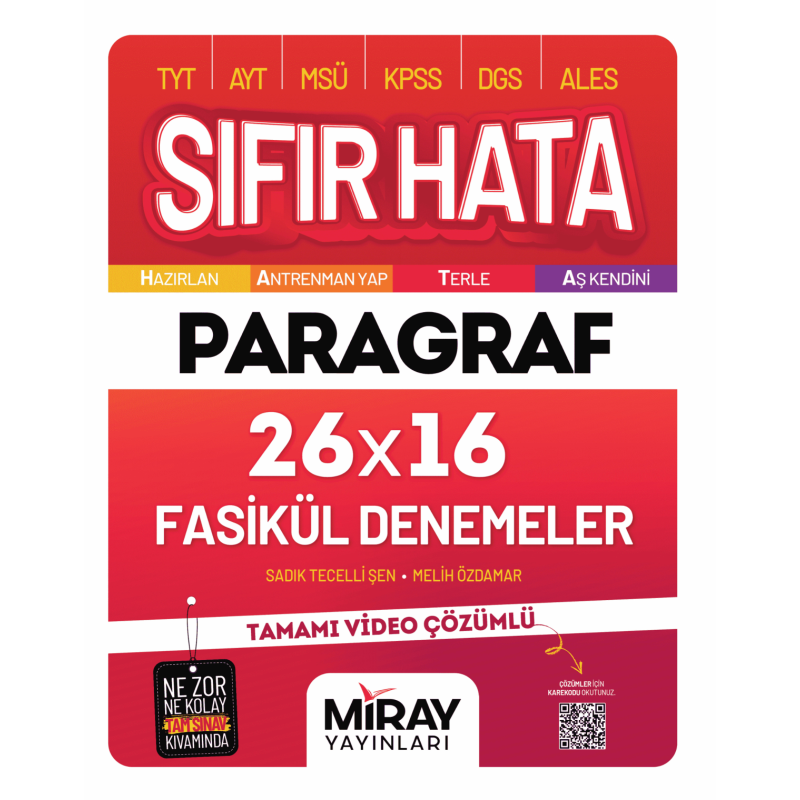 Sıfır Hata Paragraf 16 Deneme Miray Yayınları