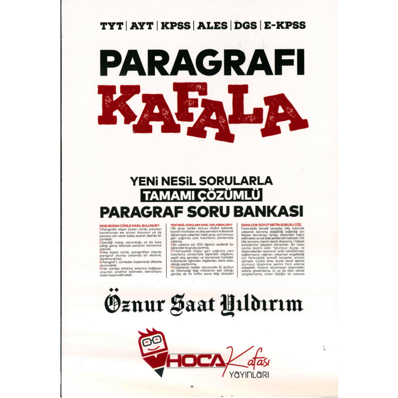 PARAGRAFI KAFALA ÇÖZÜMLÜ SORU BANKASI TÜM ADAYLAR İÇİN