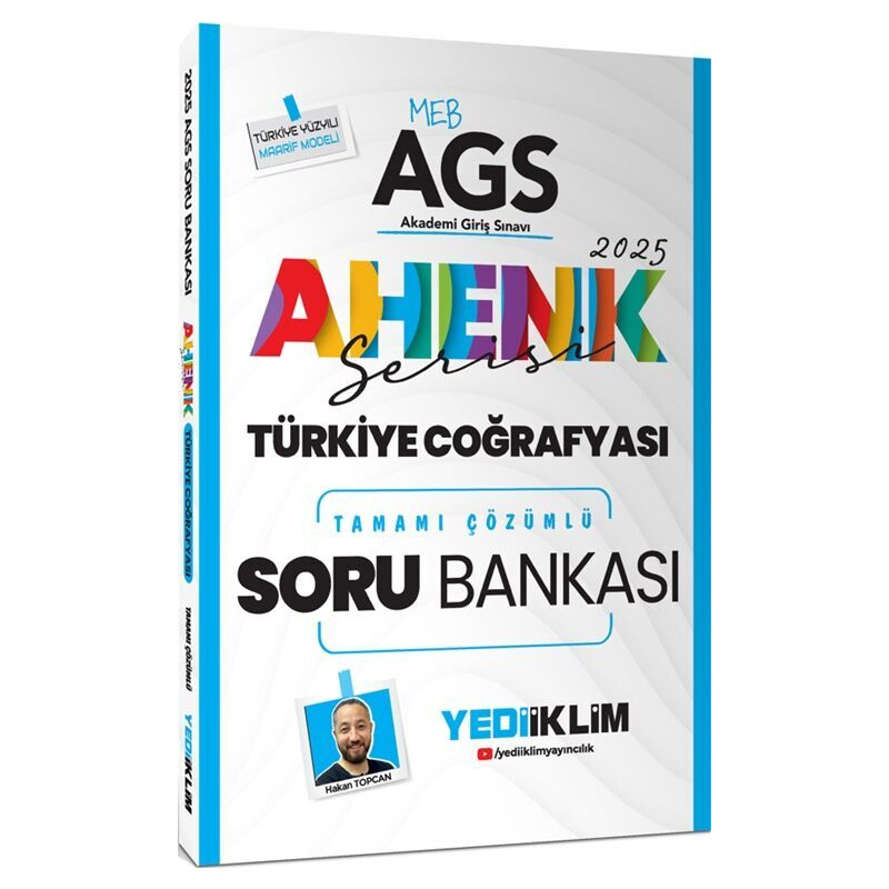 2025 MEB AGS Ahenk Serisi Türkiye Coğrafyası Tamamı Çözümlü Soru Bankası Yediiklim Yayınları