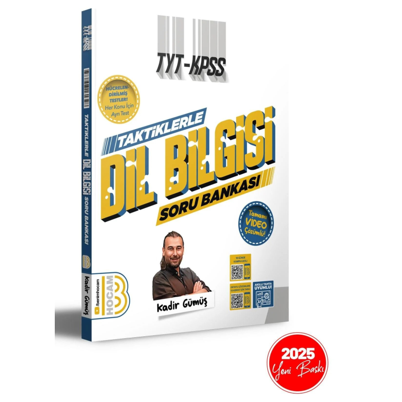 TYT - KPSS Taktiklerle Dil Bilgisi Tamamı Video Çözümlü Soru Bankası Benim Hocam Yayınları