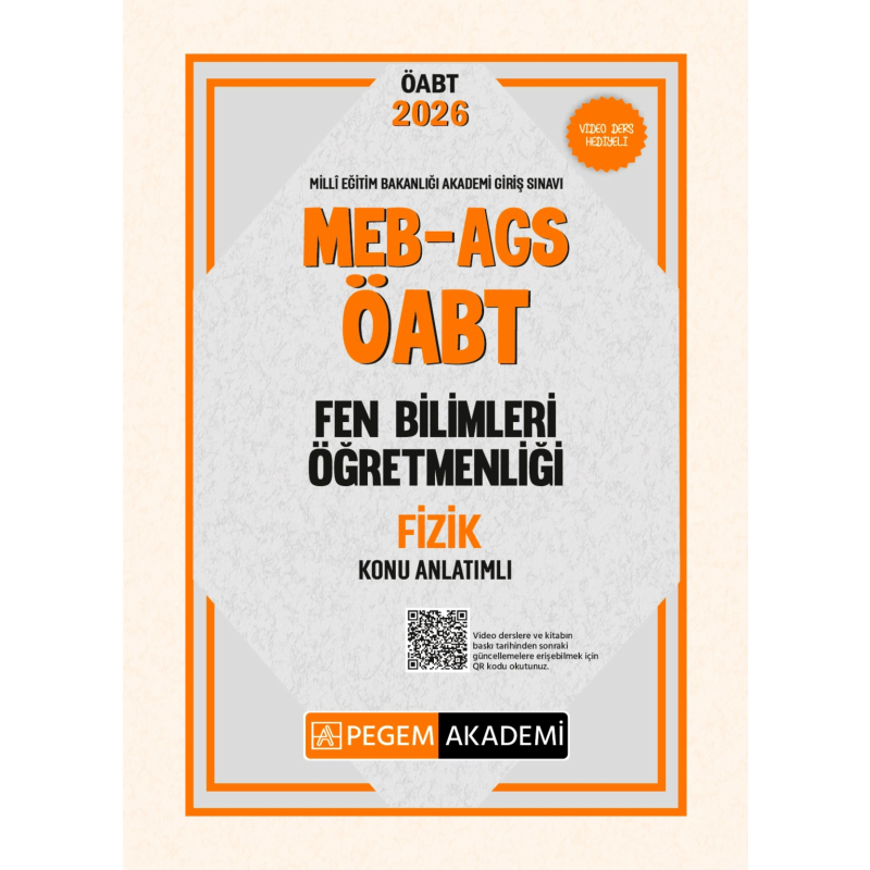MEB AGS ÖABT Fen Bilimleri Öğretmenliği Konu Anlatımlı FİZİK Pegem Akademi