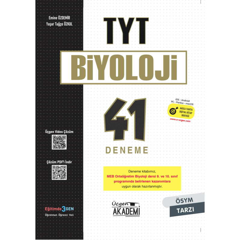 TYT Biyoloji 41 Deneme Üçgen Yayıncılık