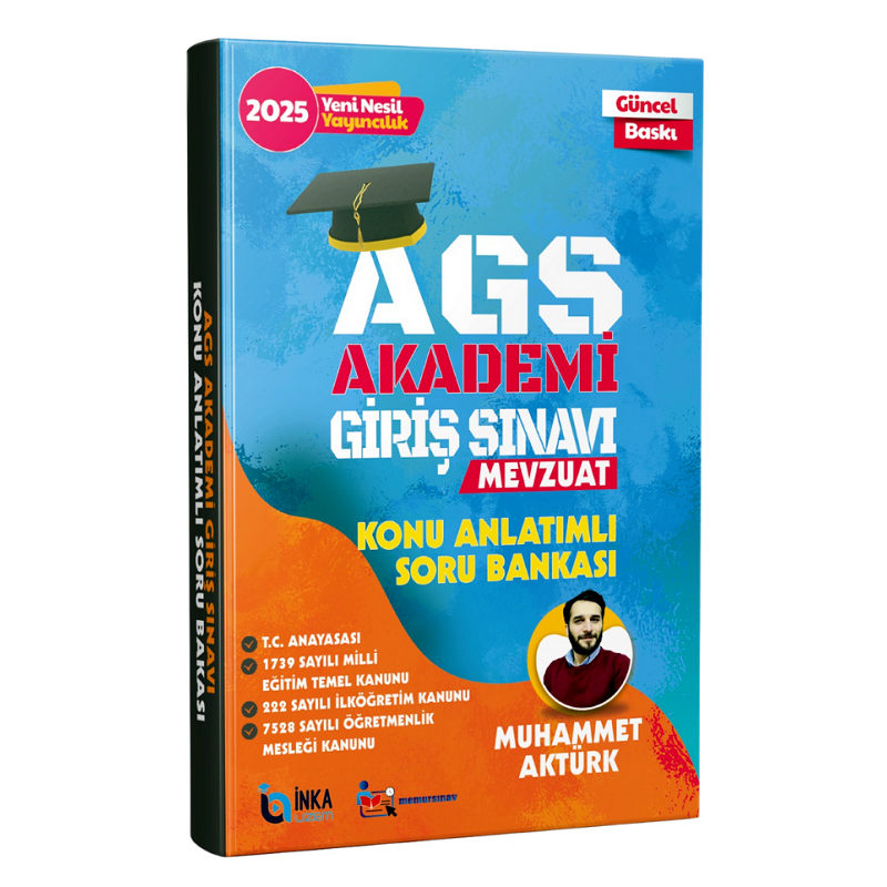 Memur Sınav 2025 MEB AGS Mevzuat Bilgisi Konu Anlatımlı Soru Bankası Muhammet Aktürk