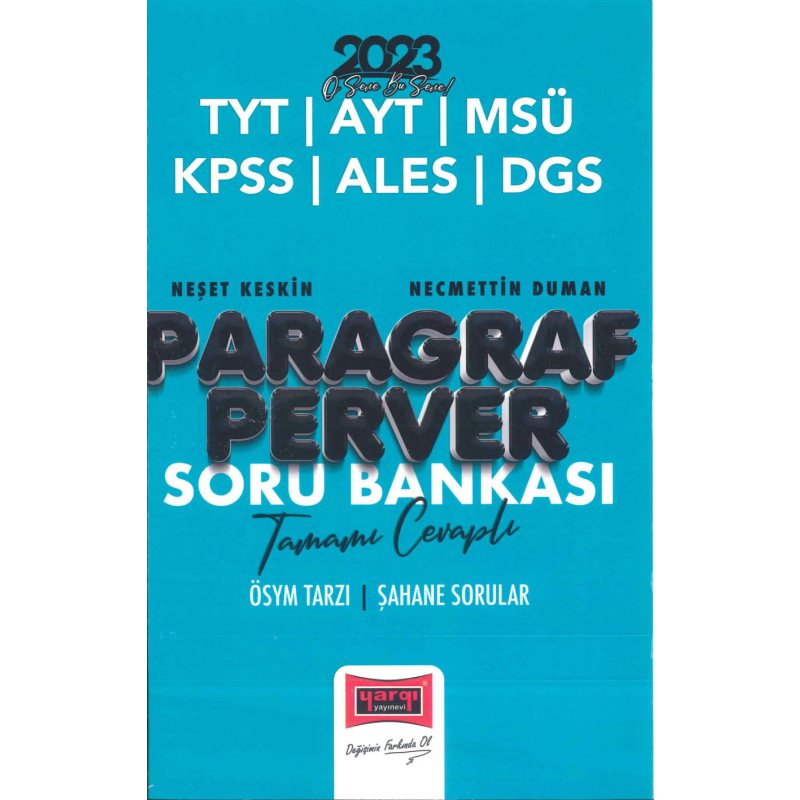 PARAGRAF PERVER SORU BANKASI TAMAMI CEVAPLI