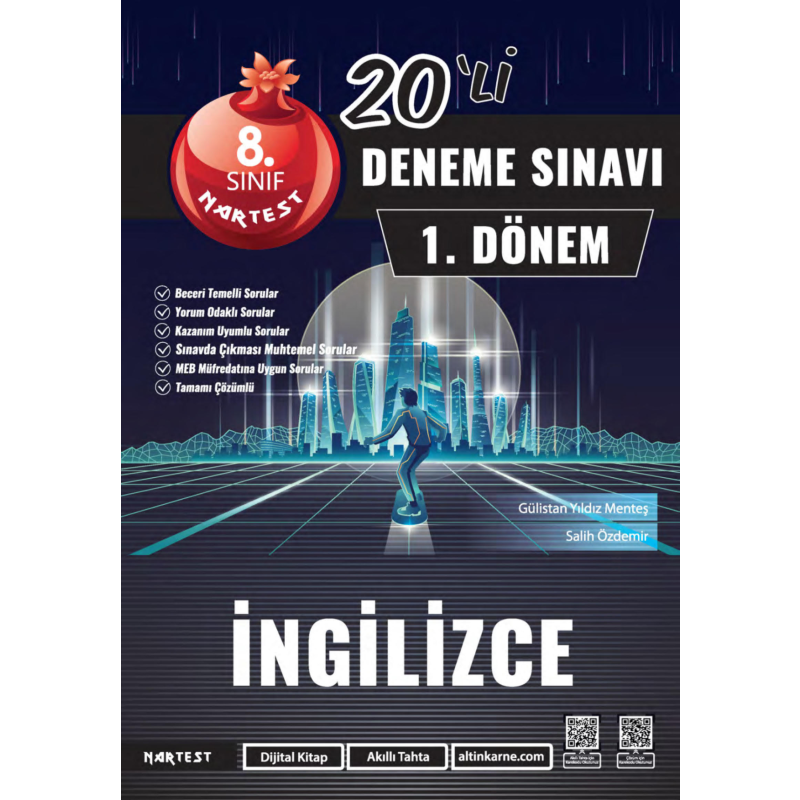 8. Sınıf 1. Dönem Mod 20 İngilizce Deneme Sınavı Nartest Yayınları