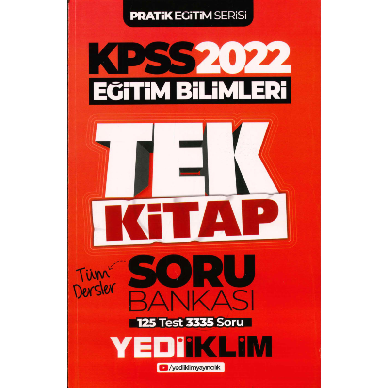 PRATİK EĞİTİM SERİSİ EĞİTİM BİL. TÜM DERSLER TEK KİTAP SORU BANKASI 3335 SORU